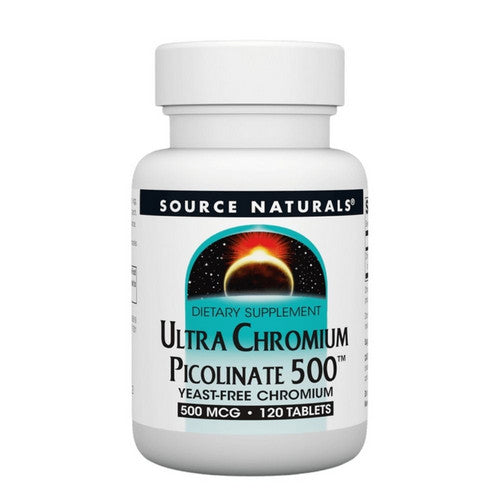 Source Naturals, Ultra Chromium Picolinate 500, 500 Mcg, 120 Tabs