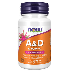 Now Foods, Vitamin A & D, 400 IU, 100 Softgels