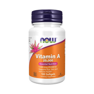 Now Foods, Vitamin A 25,000, 100 Softgels