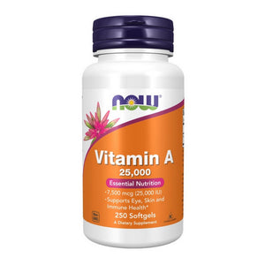 Now Foods, Vitamin A from Fish Liver Oil, 25,000 IU, 250 Softgels
