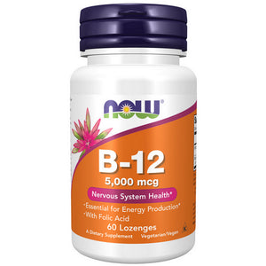 Now Foods, Vitamin B-12, 5,000 Mcg, 60 Lozenges