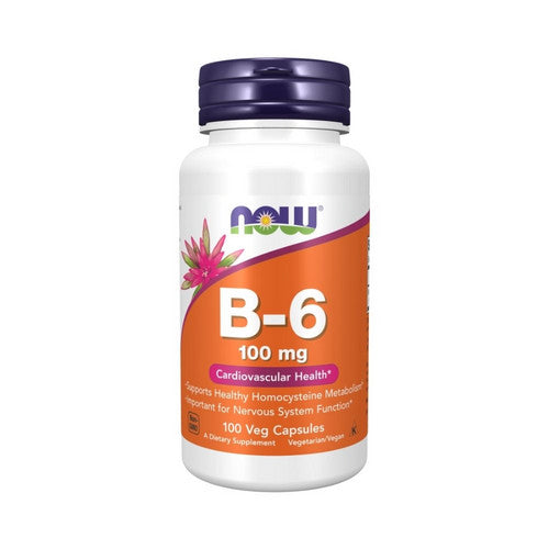 Now Foods, Vitamin B-6, 100 Mg, 100 Veg Caps