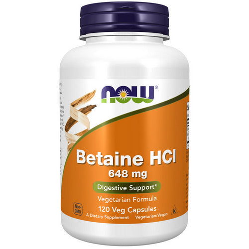 Now Foods, Betaine HCl, 648 mg, 120 Veg Caps