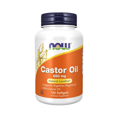 Now Foods, Castor Oil, 650 Mg, 120 Softgels