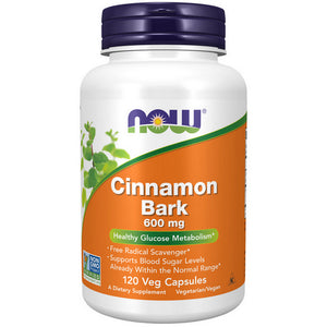 Now Foods, Cinnamon Bark, 600 Mg, 120 Veg Caps