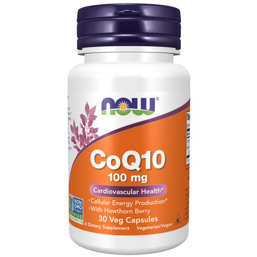 Now Foods, CoQ10 with Hawthorn Berry Vegetarian, 100 mg, 30 Vcaps