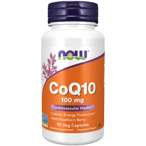 Now Foods, CoQ10 with Hawthorn Berry Vegetarian, 100 mg, 90 Veg Caps