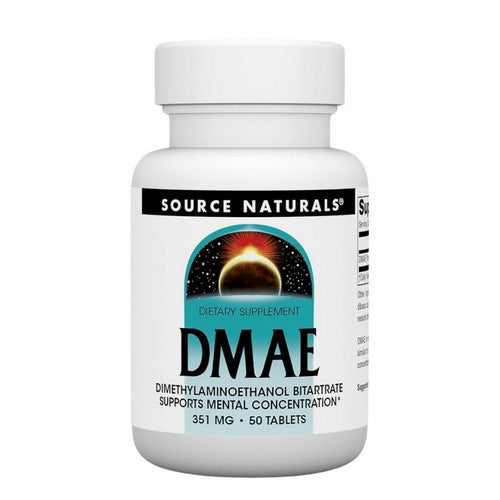 Source Naturals, Dmae Dimethylaminoethanol Bitartrate, 351 Mg, 50 Tabs