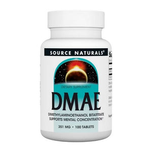 Source Naturals, Dmae Dimethylaminoethanol Bitartrate, 351 Mg, 100 Tabs