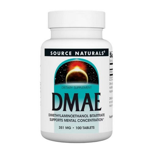Source Naturals, Dmae Dimethylaminoethanol Bitartrate, 351 Mg, 100 Tabs