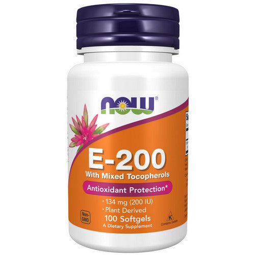 Now Foods, Vitamin E-200 With Mixed Tocopherols, 100 Softgels