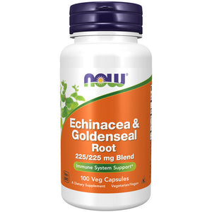 Now Foods, Echinacea & Goldenseal Root, 225 mg, 100 Veg Caps
