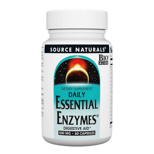 Source Naturals, Daily Essential Enzymes, 500 Mg, 60 Caps