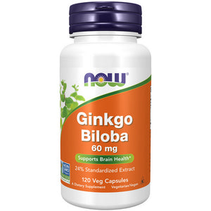 Now Foods, Ginkgo Biloba, 60 Mg, 120 Veg Caps