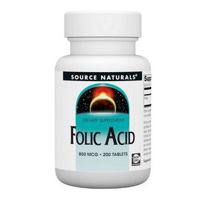 Source Naturals, Folic Acid, 800 mcg, 200 Tabs