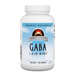 Source Naturals, Gaba, 750 mg, 90 Tabs