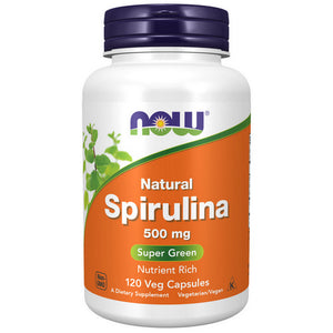 Now Foods, Natural Spirulina, 500 mg, 120 Vcaps