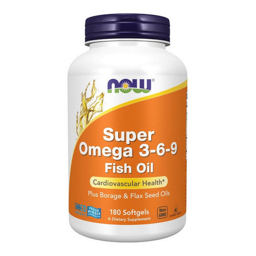 Now Foods, Super Omega 3-6-9, 1200 mg, 180 Sgels