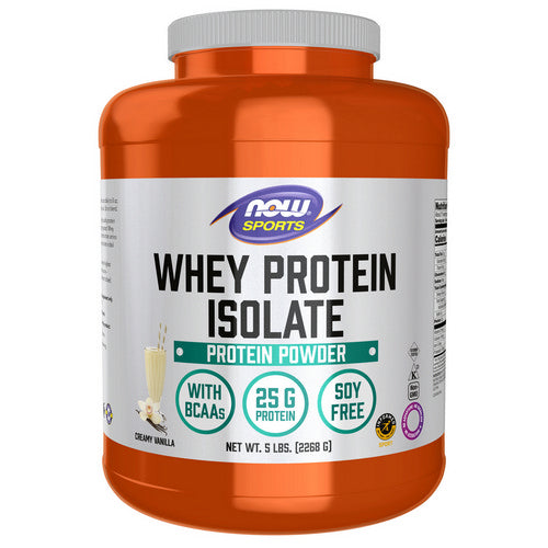 Now Foods, Whey Protein Isolate, Creamy Vanilla, 5 lbs