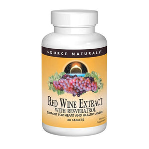 Source Naturals, Red Wine Extract, W/resveratrol Tabs 30 Tabs
