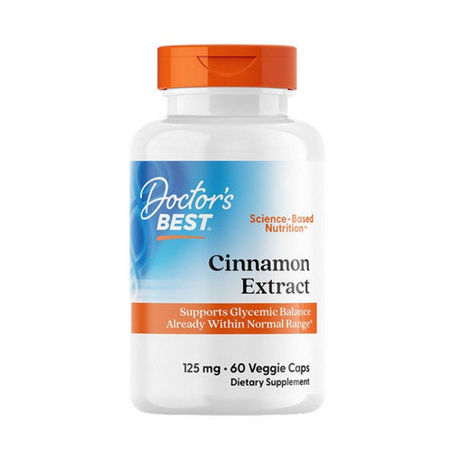 Doctors Best, Cinnamon Extract With Cinnulin PF, 125 Mg, 60 Veggie Caps