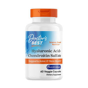 Doctors Best, Hyaluronic Acid Plus Chondroitin Sulfate With Biocell Collagen, 100 mg, 60 Veg Caps