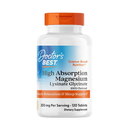 Doctors Best, High Absorption Magnesium Powder, 200 Mg, 120 Tablets