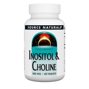 Source Naturals, Inositol And Choline, 800 Mg, 50 Tabs