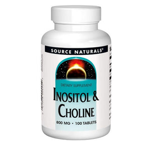 Source Naturals, Inositol And Choline, 800 Mg, 100 Tabs