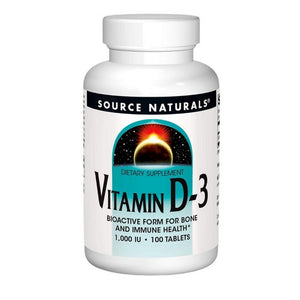 Source Naturals, Vitamin D, 1000 IU, 100 Tabs