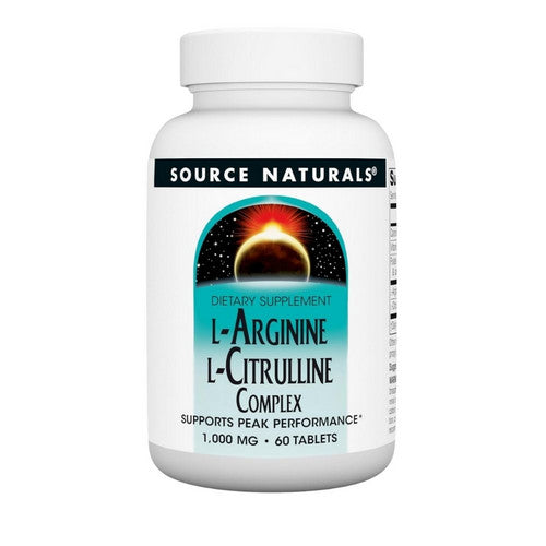 Source Naturals, L-Arginine L-Citrulline Complex, 1000 Mg, 60 Tabs