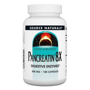 Source Naturals, Pancreatin 8x Capsules, 100 Caps