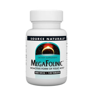 Source Naturals, Mega-folinic, 800 Mcg, 120 Tabs