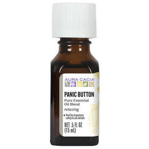 Aura Cacia, Pure Aromatherapy Oil Panic Button Neroli And Rose, 0.5 Oz