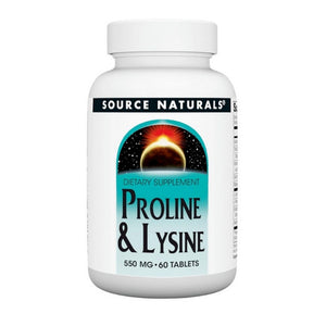 Source Naturals, Proline And Lysine, 550 Mg, 60 Tabs