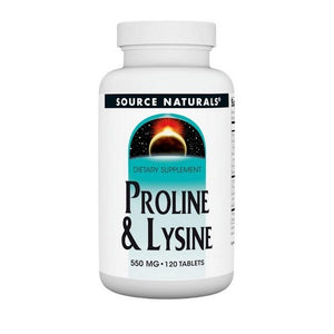 Source Naturals, Proline And Lysine, 550 Mg, 120 Tabs