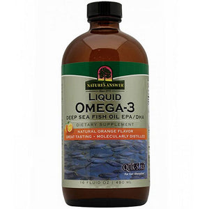 Nature's Answer, Liquid Omega-3 Deep Sea Fish Oil EPA DHA Orange, 16 Oz