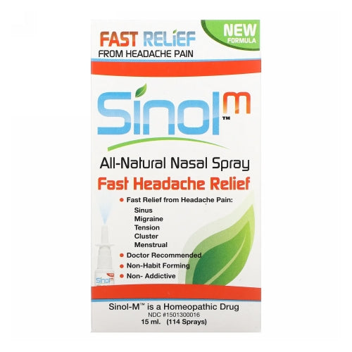 Sinol, All-Natural Nasal Spray Fast Headache Relief, 15 Ml