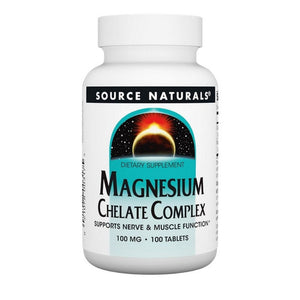 Source Naturals, Magnesium Chelate Complex, 100 Mg, 100 Tabs