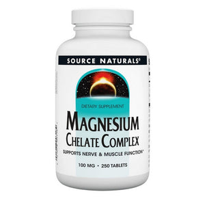 Source Naturals, Magnesium Chelate Complex, 100 Mg, 250 Tabs