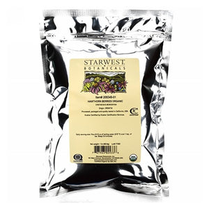 Starwest Botanicals, Organic Hawthorn Berries Whole, 1 Lb