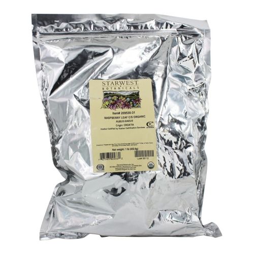 Starwest Botanicals, Organic Red Raspberry Leaf C/s, 1 Lb