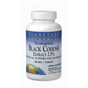 Planetary Herbals, Black Cohosh Extract 2.5% Standardized, 80 Mg, 45 Tabs