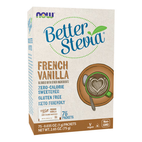 Now Foods, French Vanilla Stevia Packets, 75/box
