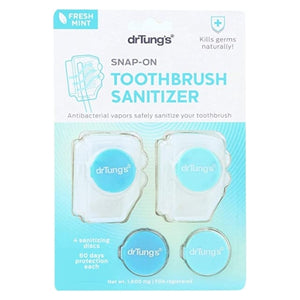 Dr. Tungs, Snap-on Toothbrush Sanitizer, 2 refills