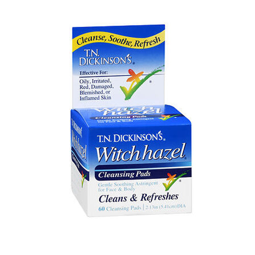 T.N. Dickinson's, Witch Hazel Cleansing Pads Fragrance Free, 60 Count