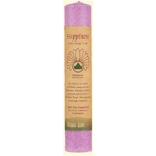Aloha Bay, Chakra Pillar Candle Happiness Violet, 1 Count