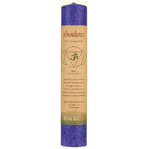 Aloha Bay, Abundance Chakra Energy 8 Inches Candle Ajna, 1 Each