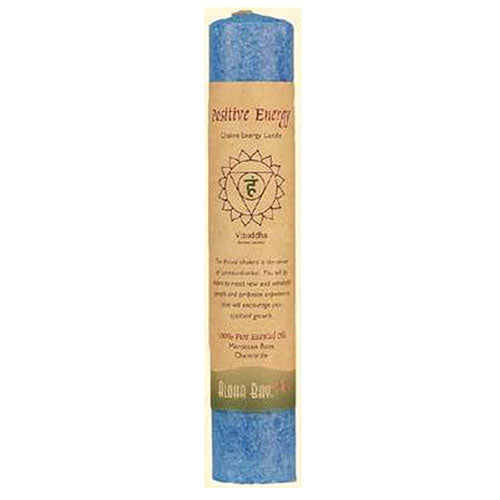 Aloha Bay, Positive Energy Chakra Visuddha 8 Inches Candle Blue, 1 Count