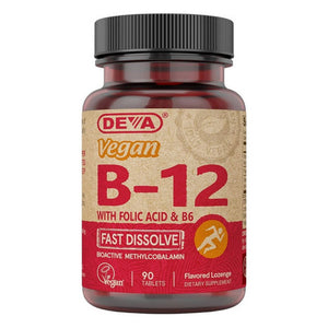 Deva Vegan Vitamins, Vegan B12 Fast Dissolve, 90 Tabs